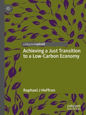 cover image of Achieving a Just Transition to a Low-Carbon Economy